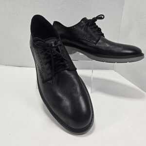 Cole Haan Go-to Plain Toe Black Leather Men's Oxford Derbys Dress Shoe Size 11